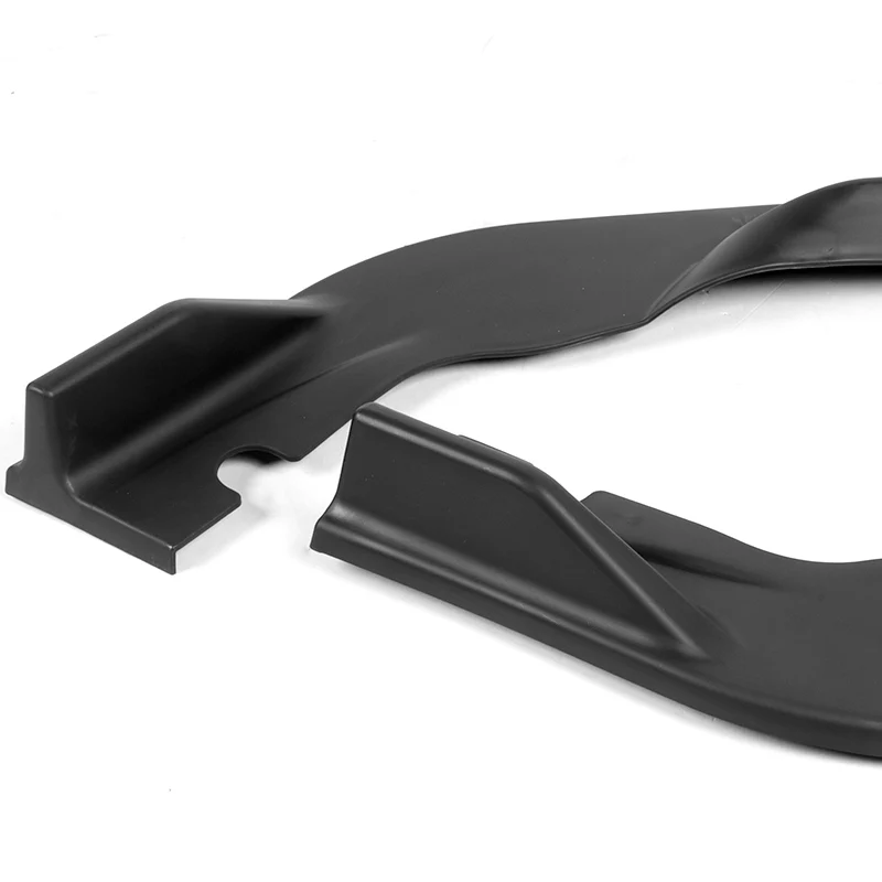 For 2011-2012 Honda CR-Z JP-Style Matte Black Front Bumper Body Splitter Spoiler Lip 3PCS - Image 2