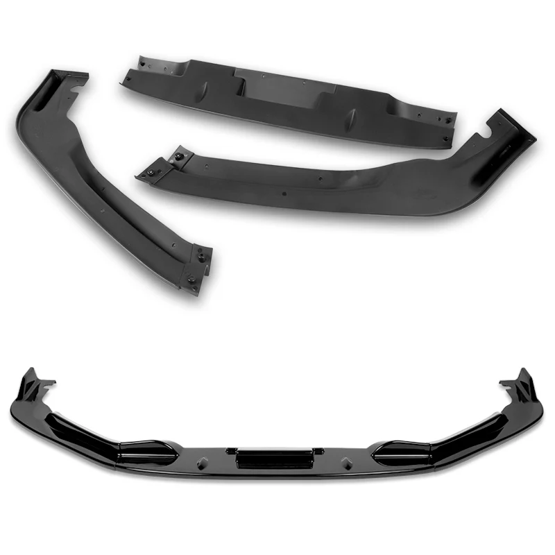 For 2011-2012 Honda CR-Z JP-Style Painted Black Front Bumper Body Splitter Spoiler Lip 3PCS - Image 3
