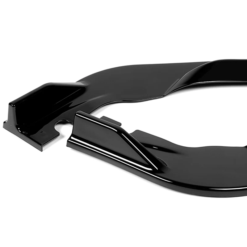 For 2011-2012 Honda CR-Z JP-Style Painted Black Front Bumper Body Splitter Spoiler Lip 3PCS - Image 4