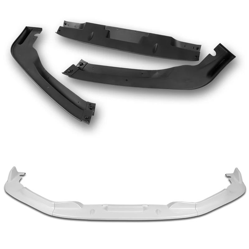 For 2011-2012 Honda CR-Z JP-Style Painted White Front Bumper Body Splitter Spoiler Lip 3PCS - Image 3
