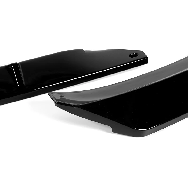 For 2011-2013 BMW 3-Series E92 E93 Coupe Painted Black 3-PCS Front Bumper Spoiler Lip - Image 2