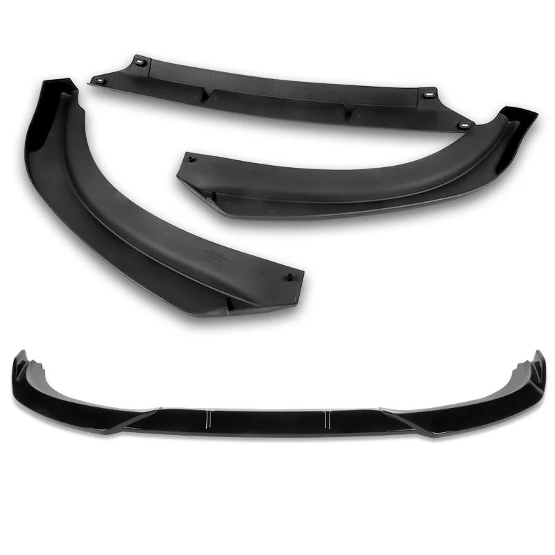 For 2011-2013 BMW 3-Series E92 E93 Coupe Painted Black 3-PCS Front Bumper Spoiler Lip - Image 3