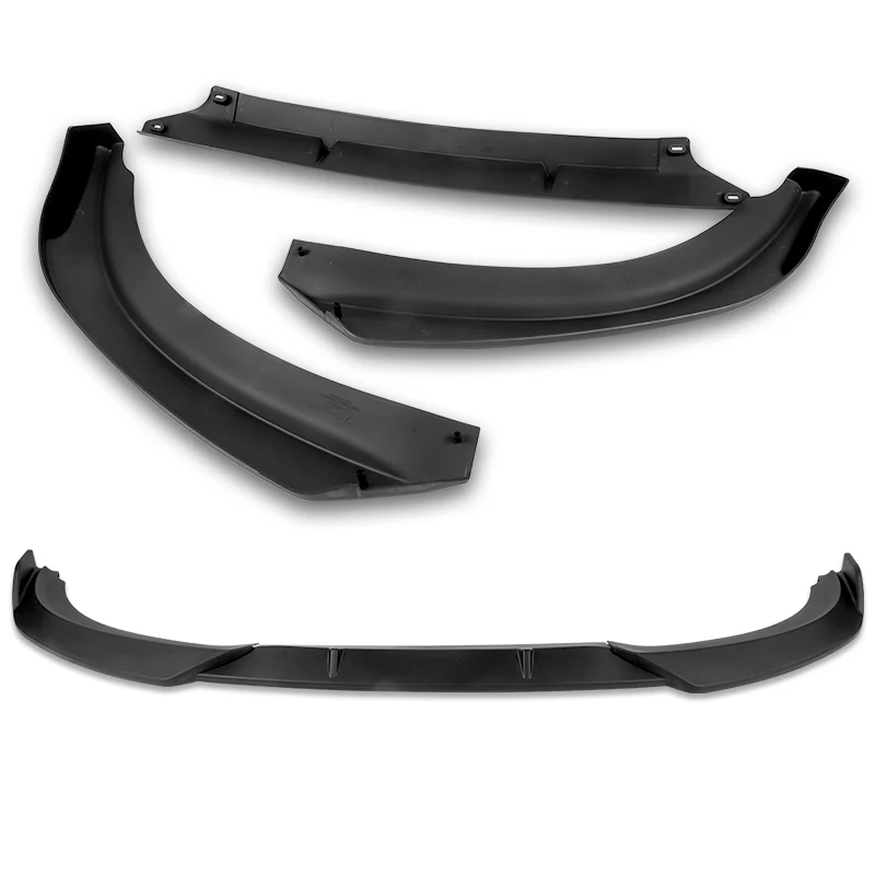 For 2011-2013 BMW 3-Series E92 E93 Matt Black 3-PCS Front Bumper Splitter Spoiler Lip - Image 3