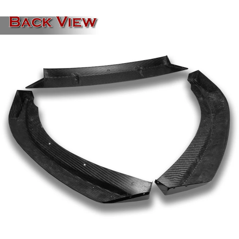 For 2011-2013 BMW 3-Series E92 E93 Real Carbon Fiber 3-PCS Front Bumper Spoiler Lip - Image 2
