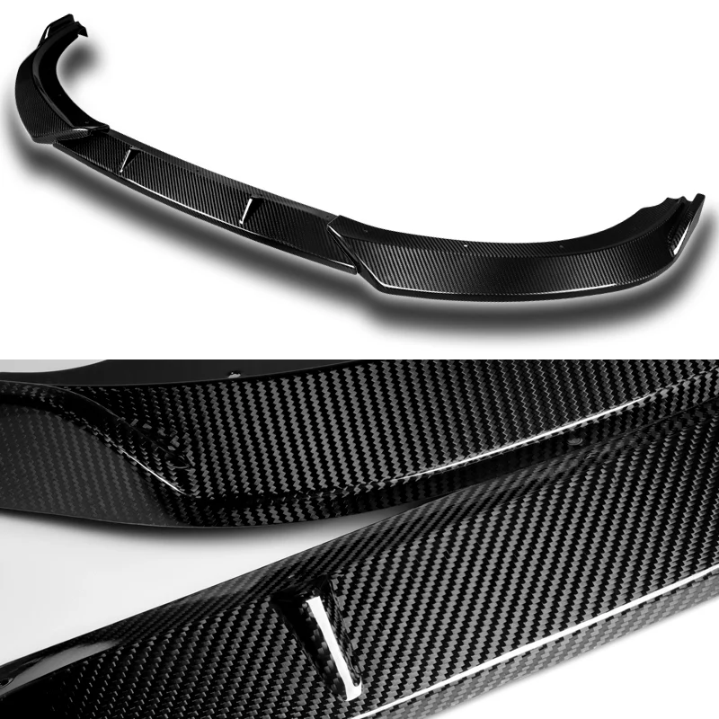 For 2011-2013 BMW 3-Series E92 E93 Real Carbon Fiber 3-PCS Front Bumper Spoiler Lip - Image 4