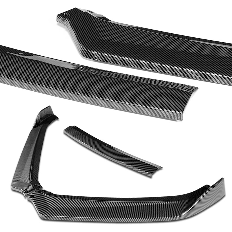 For 2011-2013 Hyundai Elantra Sedan Carbon Style Front Bumper Spoiler Splitter Lip - Image 4