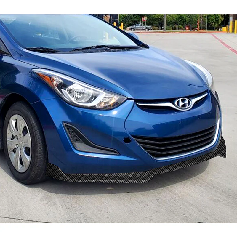 For 2011-2013 Hyundai Elantra Sedan Carbon Style Front Bumper Spoiler Splitter Lip - Image 8