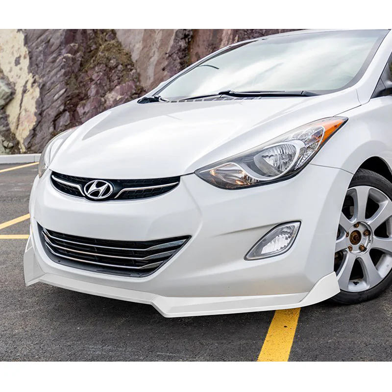 For 2011-2013 Hyundai Elantra Sedan Painted White Front Bumper Spoiler Splitter Lip - Image 6