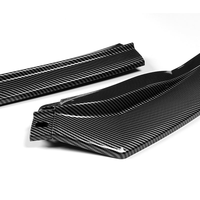 For 2011-2013 Scion TC V-Style  3-PCS Carbon Painted Front Bumper Spoiler Splitter Lip - Image 2