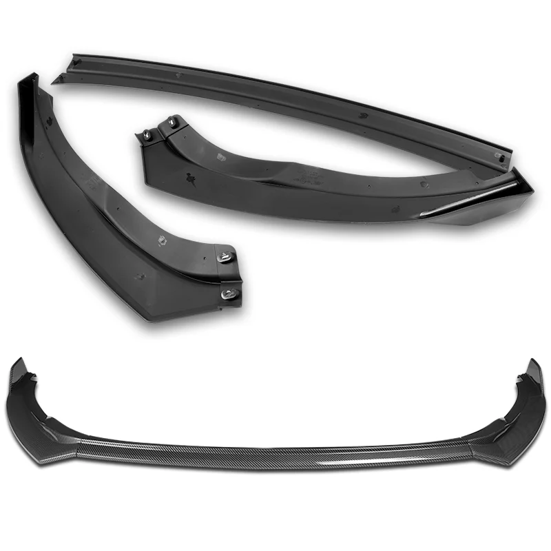For 2011-2013 Scion TC V-Style  3-PCS Carbon Painted Front Bumper Spoiler Splitter Lip - Image 4