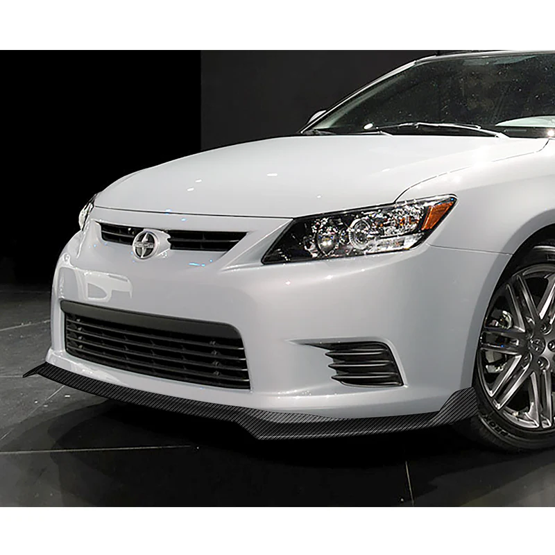 For 2011-2013 Scion TC V-Style  3-PCS Carbon Painted Front Bumper Spoiler Splitter Lip - Image 5