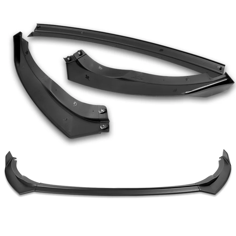 For 2011-2013 Scion TC V-Style  3-PCS  Matt Black Front Bumper Body Spoiler Splitter Lip - Image 4
