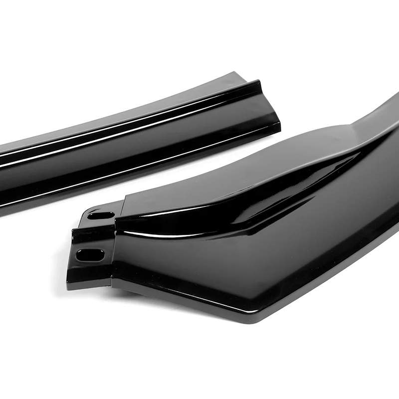 For 2011-2013 Scion TC V-Style 3-PCS Painted Black Front Bumper Spoiler Splitter Lip - Image 2