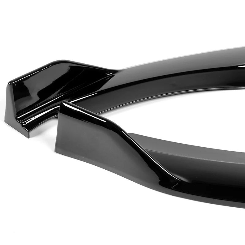 For 2011-2013 Scion TC V-Style 3-PCS Painted Black Front Bumper Spoiler Splitter Lip - Image 3