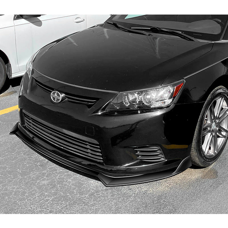 For 2011-2013 Scion TC V-Style 3-PCS Painted Black Front Bumper Spoiler Splitter Lip - Image 5
