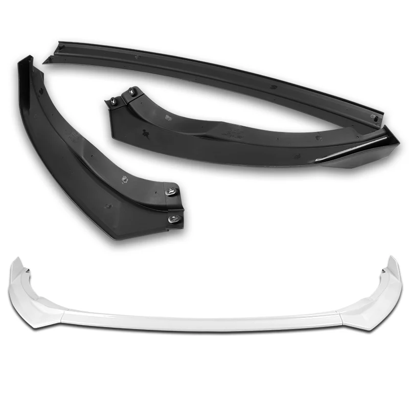 For 2011-2013 Scion TC V-Style 3-PCS  Painted White Front Bumper Spoiler Splitter Lip - Image 4