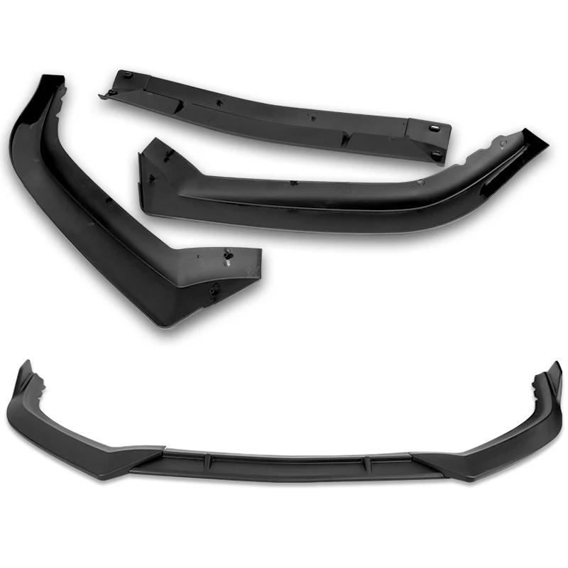 For 2011-2014 Acura TSX STP-Style 3-PCS Matt Black Front Bumper Spoiler Splitter Lip - Image 4