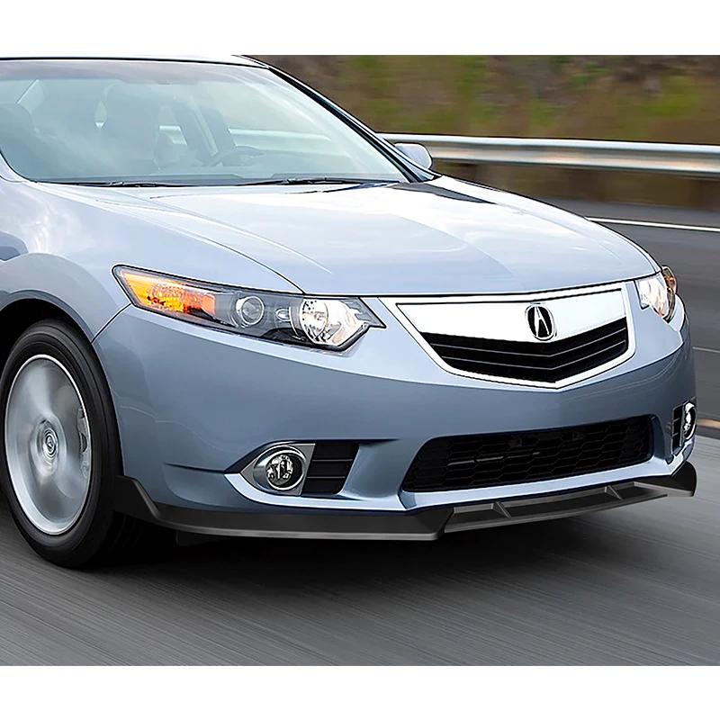 For 2011-2014 Acura TSX STP-Style 3-PCS Matt Black Front Bumper Spoiler Splitter Lip - Image 5