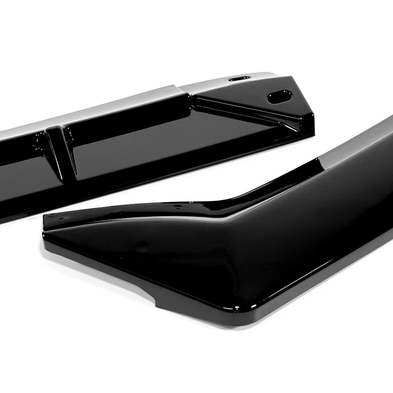 For 2011-2014 Acura TSX STP-Style 3-PCS Painted BLACK Front Bumper Spoiler Splitter Lip - Image 2