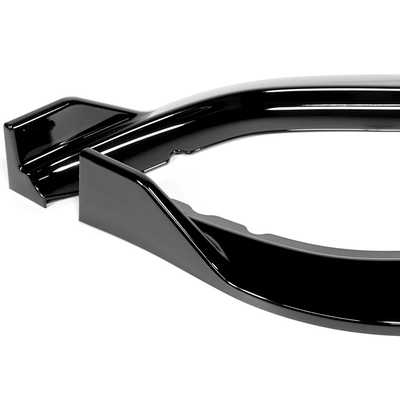 For 2011-2014 Acura TSX STP-Style 3-PCS Painted BLACK Front Bumper Spoiler Splitter Lip - Image 3