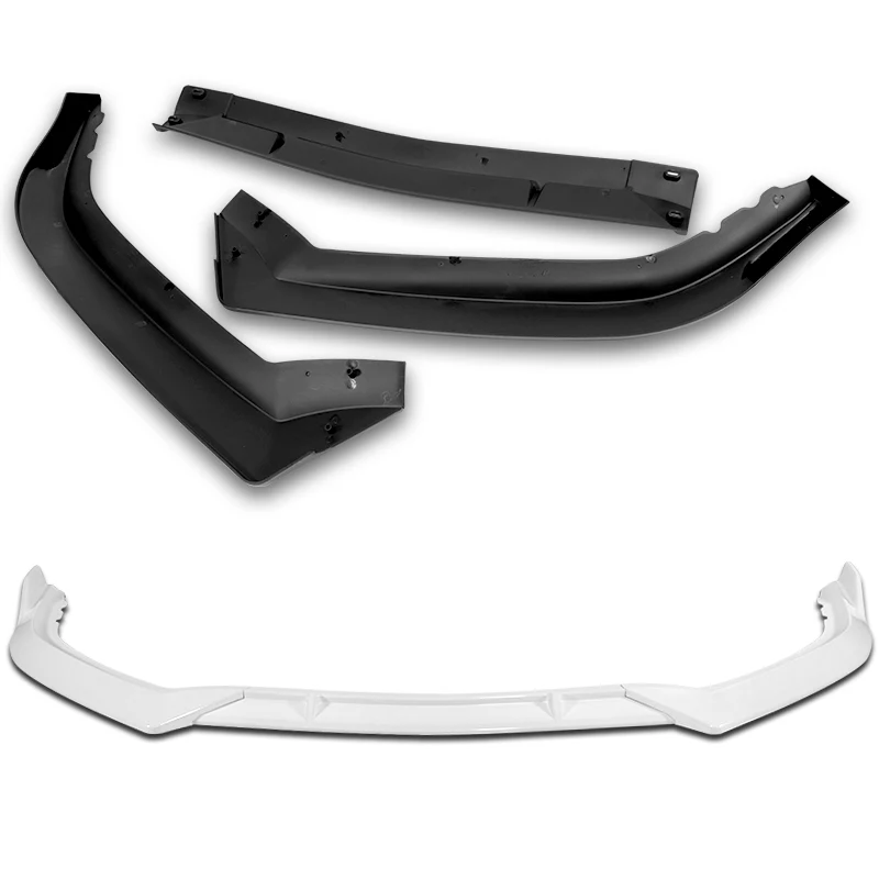 For 2011-2014 Acura TSX STP-Style 3-PCS Painted WHITE Front Bumper Spoiler Splitter Lip - Image 4