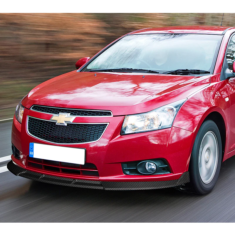 For 2011-2014 Chevrolet Cruze Carbon Painted Front Bumper Splitter Spoiler Lip  3-PCS - Image 5