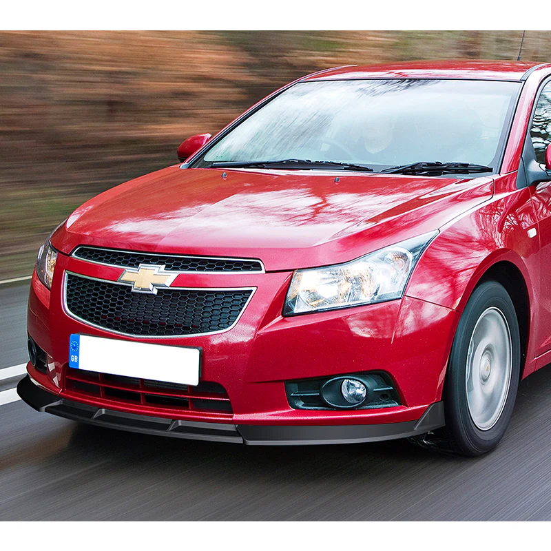 For 2011-2014 Chevrolet Cruze Matt Black Front Bumper Splitter Spoiler Lip 3-Pcs - Image 5