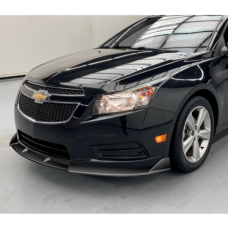 For 2011-2014 Chevrolet Cruze Painted Black Front Bumper Splitter Spoiler Lip  3-Pcs - Image 5