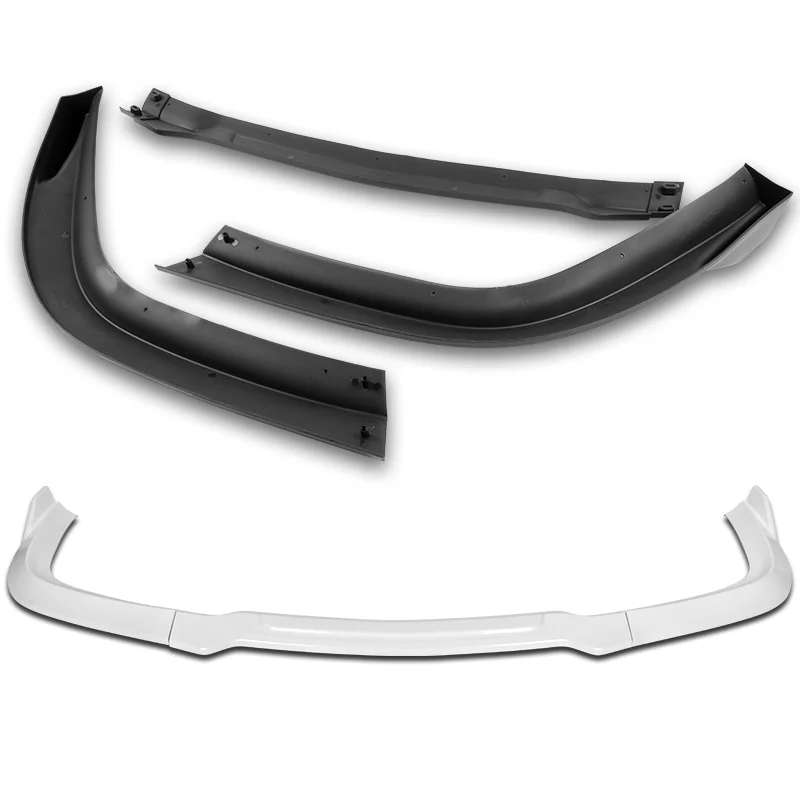 For 2011-2014 Dodge Avenger STP-Style Painted White Black Front Bumper Splitter Spoiler Lip 3PCS - Image 4