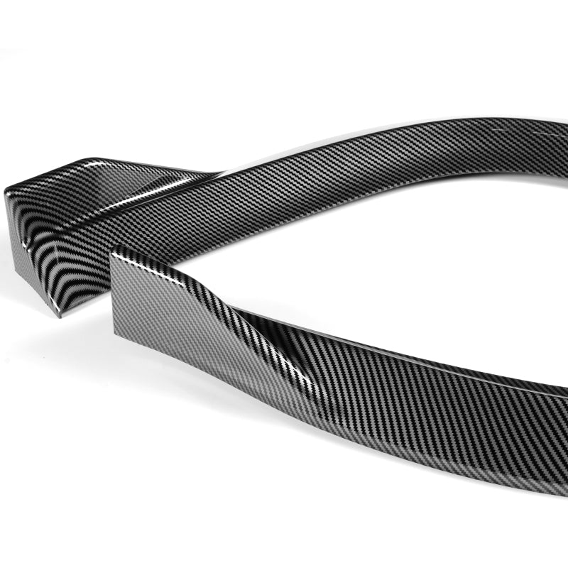 For 2011-2014 Dodge Avenger STP-Style Carbon Look Black Front Bumper Splitter Spoiler Lip 3PCS - Image 3