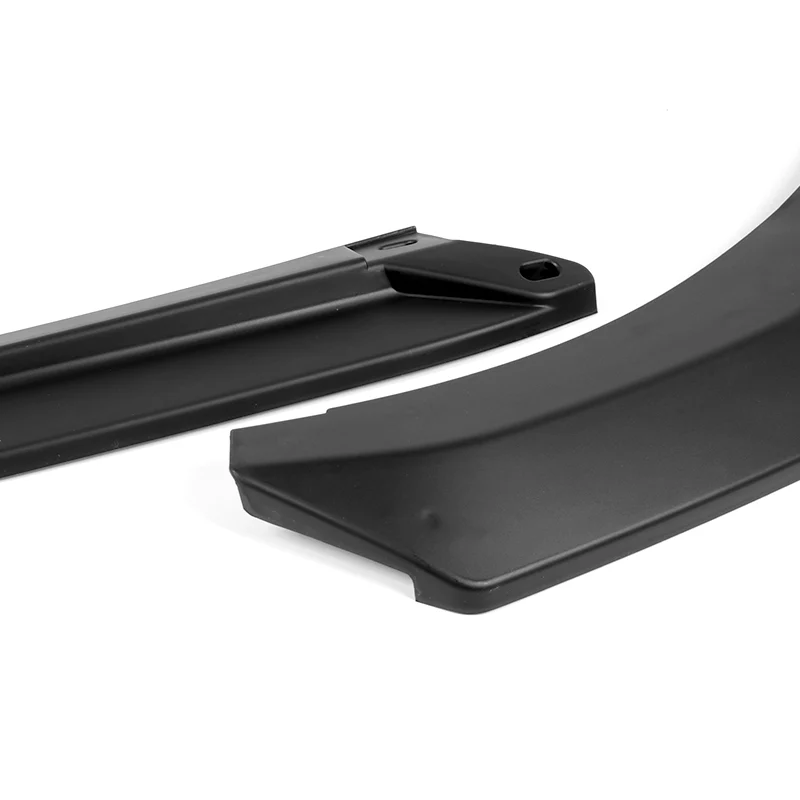 For 2019-2021 Kia Forte STP-Style Unpainted Matte Black Front Bumper Splitter Spoiler Lip 3PCS - Image 2