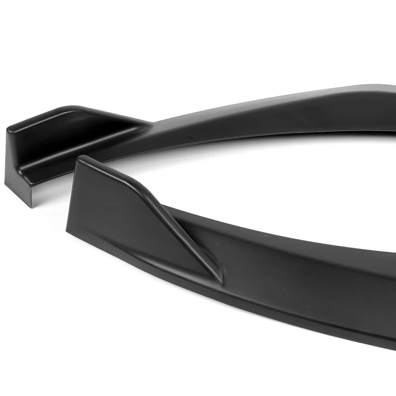 For 2019-2021 Kia Forte STP-Style Unpainted Matte Black Front Bumper Splitter Spoiler Lip 3PCS - Image 4