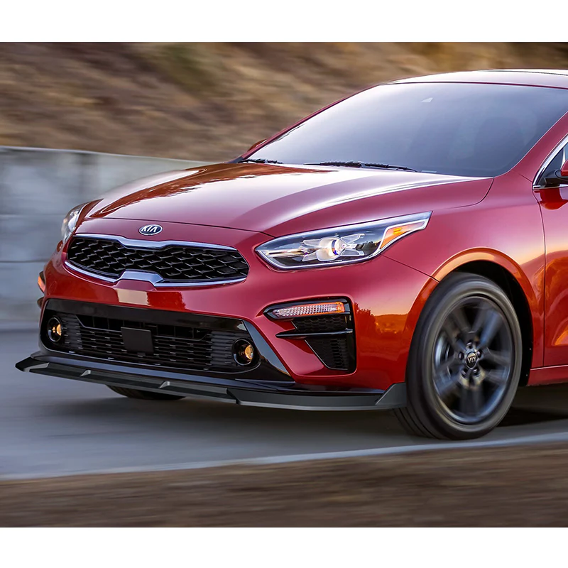 For 2019-2021 Kia Forte STP-Style Unpainted Matte Black Front Bumper Splitter Spoiler Lip 3PCS - Image 5