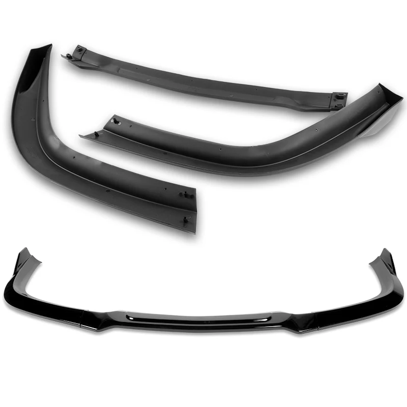 For 2011-2014 Dodge Avenger STP-Style Painted Black Front Bumper Splitter Spoiler Lip 3PCS - Image 4
