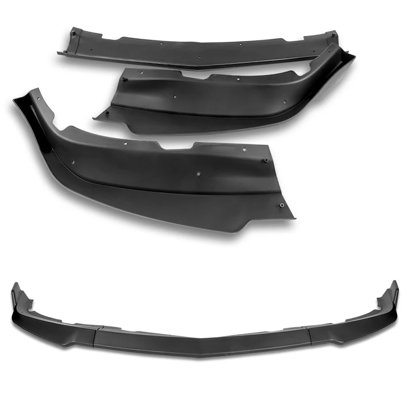 For 2011-2014 Dodge Charger Black Front Bumper Splitter Spoiler Lip STP-Style 3PCS - Image 3