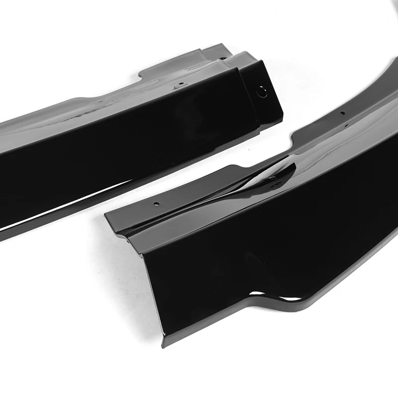 For 2011-2014 Dodge Charger Painted Black Front Bumper Splitter Spoiler Lip STP-Style 3PCS - Image 2