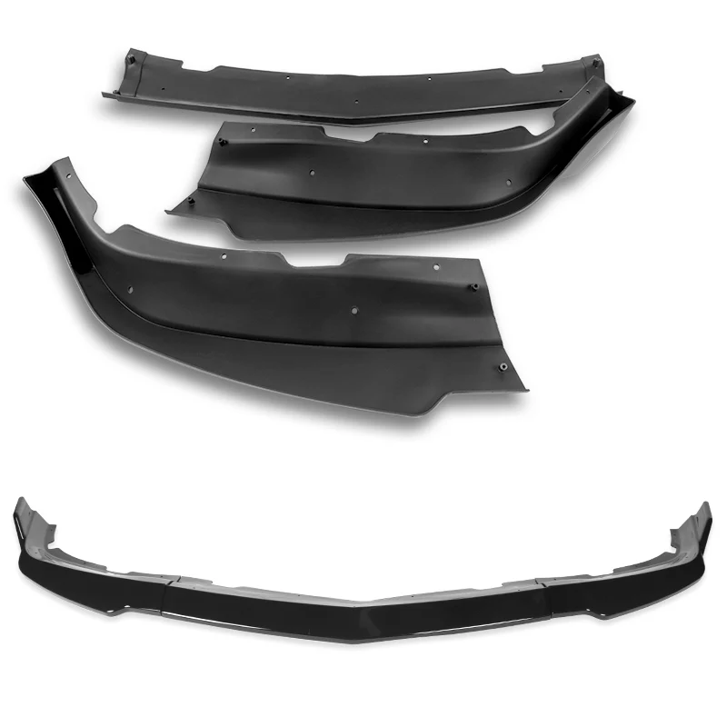 For 2011-2014 Dodge Charger Painted Black Front Bumper Splitter Spoiler Lip STP-Style 3PCS - Image 3