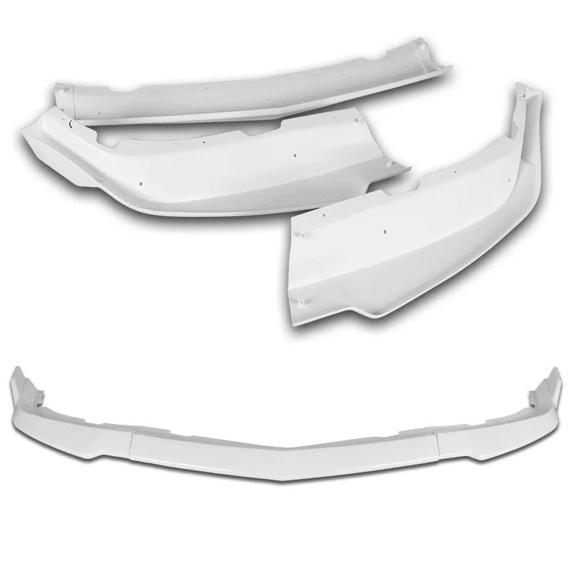 For 2011-2014 Dodge Charger Painted White Front Bumper Splitter Spoiler Lip STP-Style 3PCS - Image 4