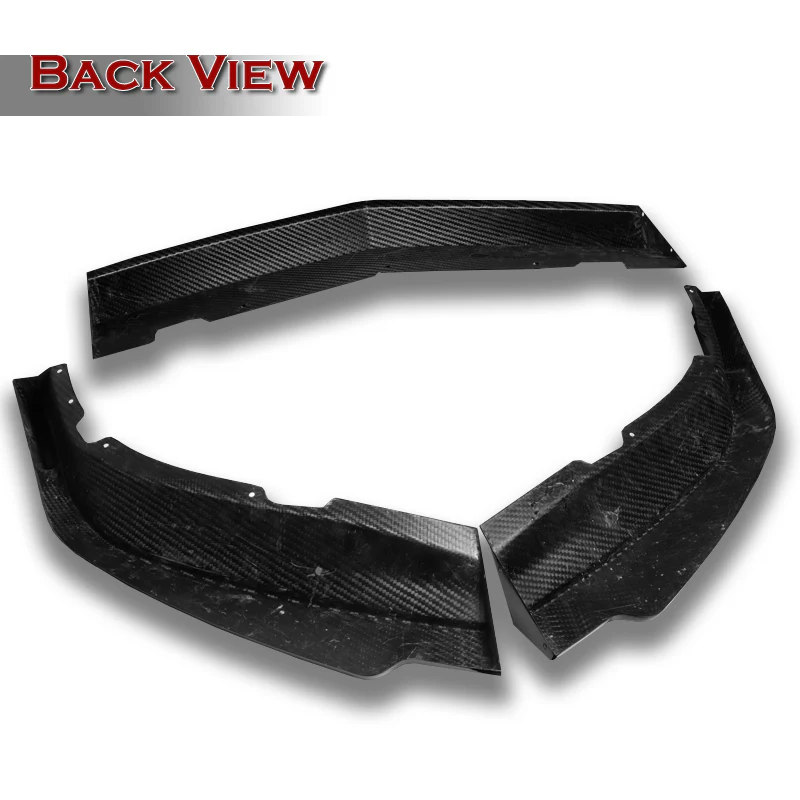 For 2011-2014 Dodge Charger Real Carbon Fiber Front Bumper Splitter Spoiler Lip STP-Style 3PCS - Image 3