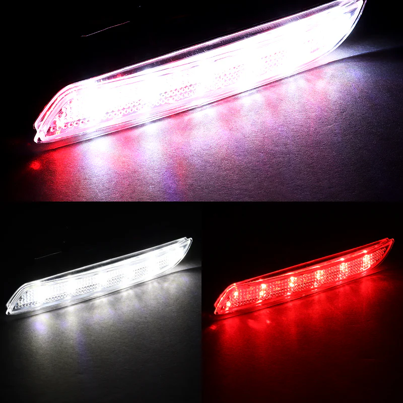 For 2011 – 2016 Honda CR-Z / CR-V LED Rear Bumper Stop Brake JDM Light Kit -Clear Lens - Image 4