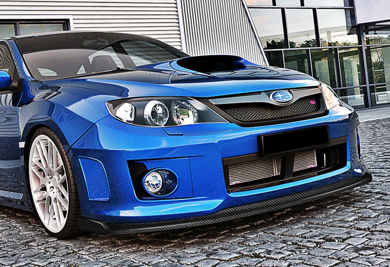 For 2011-2014 Subaru Impreza WRX STi CS2-Style Carbon Look Style Front Bumper Splitter Spoiler Lip 3PCS - Image 5