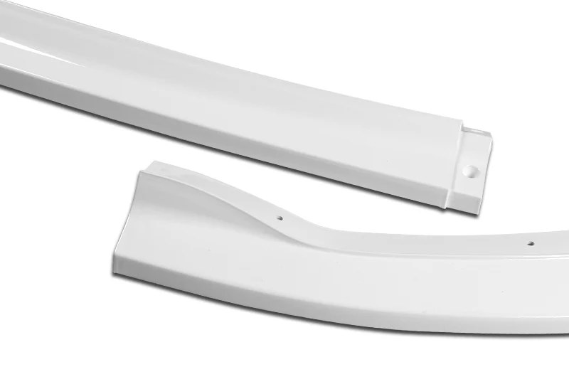 For 2011-2014 Subaru Impreza WRX STi CS2-Style Painted White Front Bumper Splitter Spoiler Lip 3PCS - Image 2