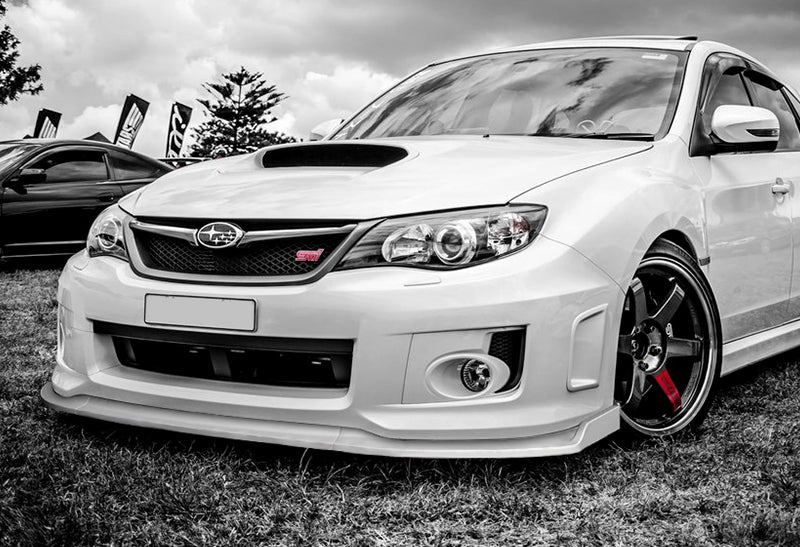 For 2011-2014 Subaru Impreza WRX STi CS2-Style Painted White Front Bumper Splitter Spoiler Lip 3PCS - Image 5