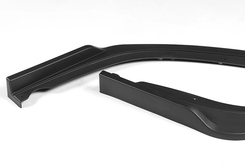 For 2011-2014 Subaru Impreza WRX STi CS2-Style Unpainted Matte Black Front Bumper Splitter Spoiler Lip 3PCS - Image 4