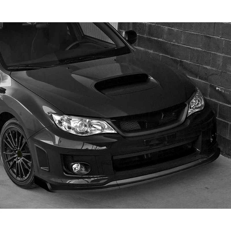 For 2011-2014 Subaru Impreza WRX STi CS2-Style Unpainted Matte Black Front Bumper Splitter Spoiler Lip 3PCS - Image 5