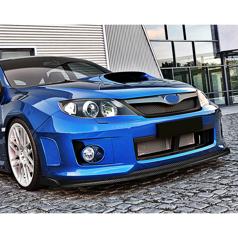 For 2011-2014 Subaru Impreza WRX STi CS2-Style Real Carbon Fiber Front Bumper Splitter Spoiler Lip 3PCS - Image 5