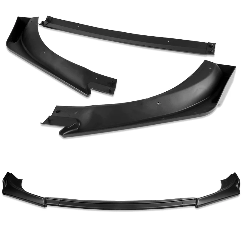 For 2013-2016 Hyundai Genesis Coupe Matt Black KS-Style Front Bumper Body Splitter Spoiler Lip 3PCS - Image 3