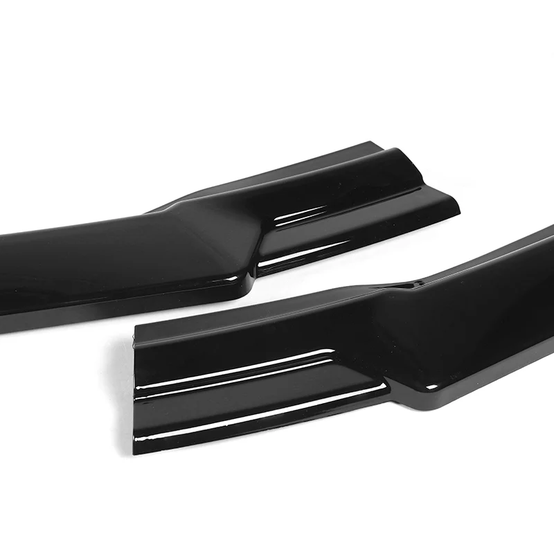 For 2011-2015 Toyota Sienna MP-Style Painted Black Front Bumper Body Splitter Spoiler Lip 3PCS - Image 2