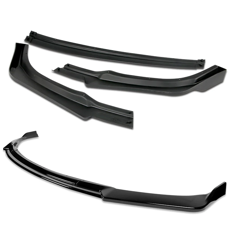 For 2011-2015 Toyota Sienna MP-Style Painted Black Front Bumper Body Splitter Spoiler Lip 3PCS - Image 4
