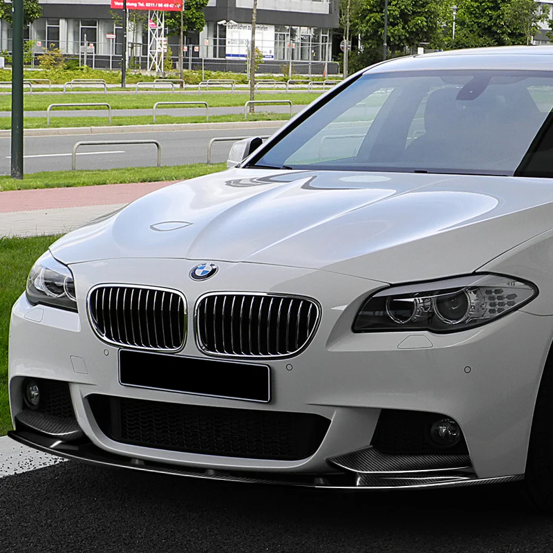 For 2011-2016 BMW F10 528i 530i M-Sport Carbon Fiber  4-PCS  Front Bumper Spoiler Lip - Image 5
